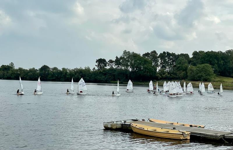 The whole fleet in the Barnt Green Optimist Open - photo © Debbie Smith