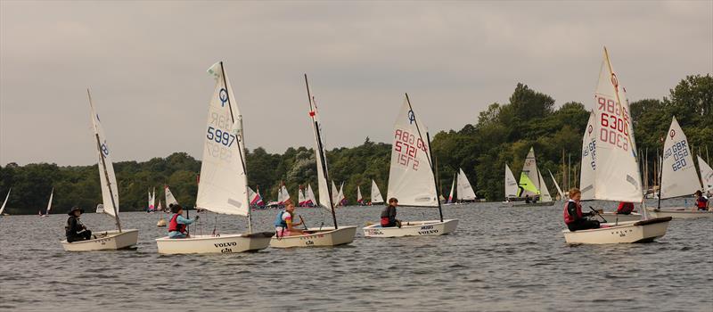 Some of the 100 competitors, Broadland Youth Regatta at Norfolk Broads Yacht Club photo copyright Robin Myerscough taken at Norfolk Broads Yacht Club and featuring the Optimist class