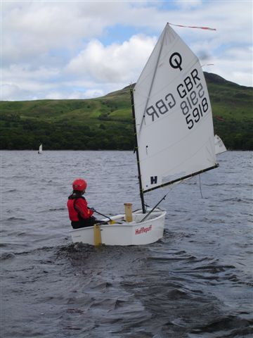 Action from the Scottish Oppie Traveller at Loch Lomond photo copyright Bill Fowler taken at Loch Lomond Sailing Club and featuring the Optimist class