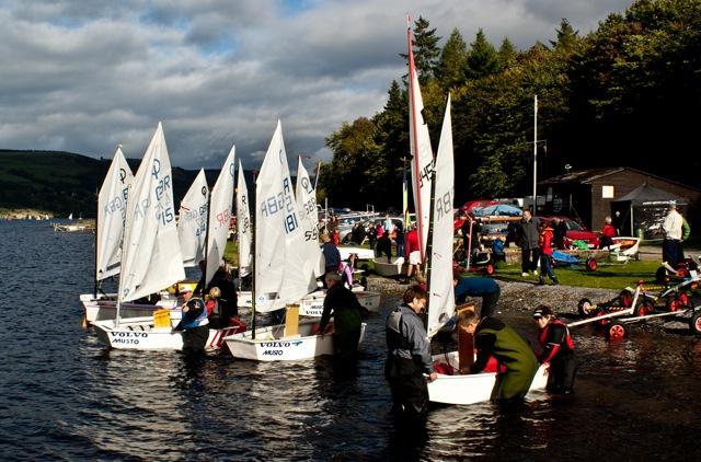 Optimists at Loch Tummel photo copyright Max Blinkhorn / www.getshot.biz taken at Loch Tummel Sailing Club and featuring the Optimist class