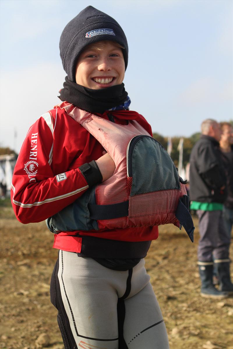 Arran Holman wins the Volvo Musto Optimist End of Season Championships at Rutland photo copyright Simon Peel taken at Rutland Sailing Club and featuring the Optimist class
