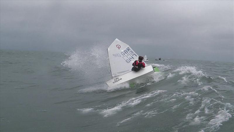 North Wales sailor Hatty Morsley at the Volvo Welsh Zone Championships held in New Quay photo copyright Hamish Stuart taken at New Quay Yacht Club and featuring the Optimist class