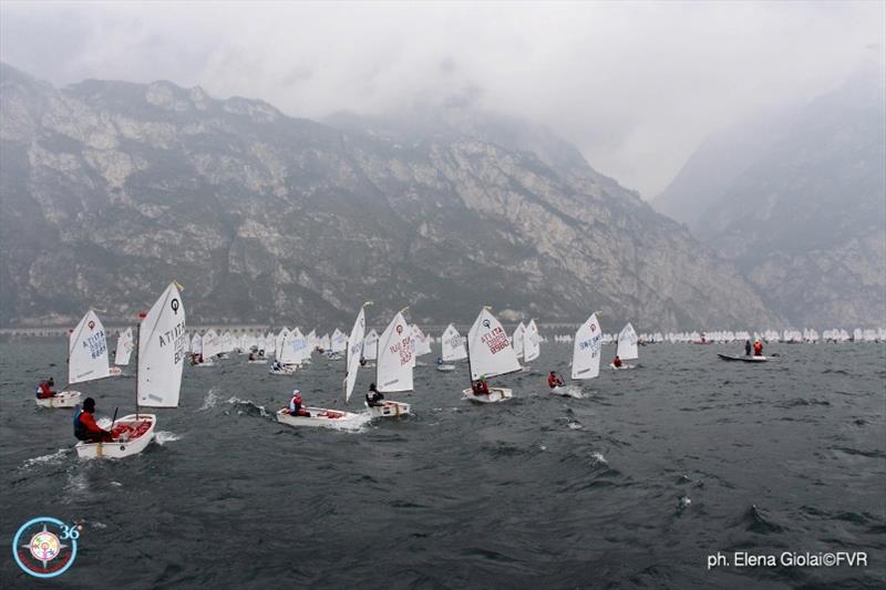 Lake Garda Optimist Meeting - Day 1 photo copyright Elena Giolai / Fraglia Vela Riva taken at Fraglia Vela Riva and featuring the Optimist class