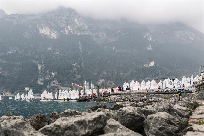 Lake Garda Optimist Meeting - Day 1 photo copyright Jacopo Salvi taken at Fraglia Vela Riva and featuring the Optimist class