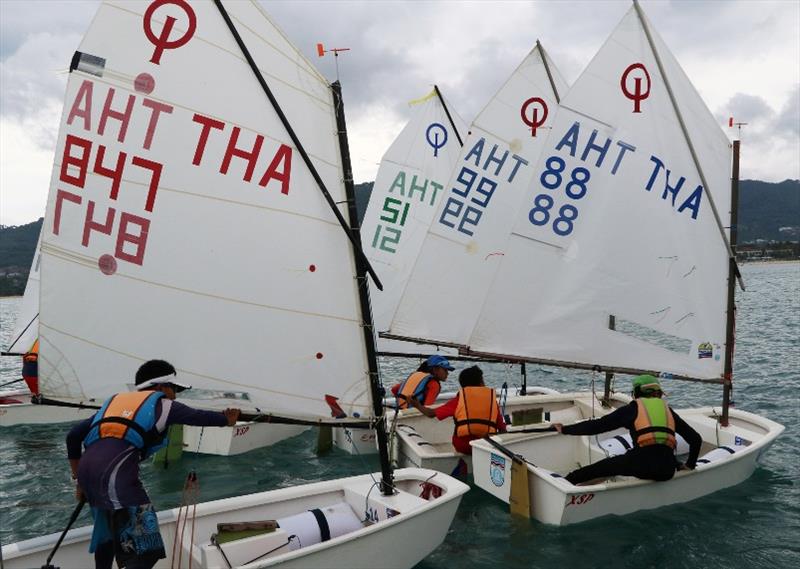 Close racing at the two-day Samui Youth Challenge photo copyright Scott Murray taken at  and featuring the Optimist class