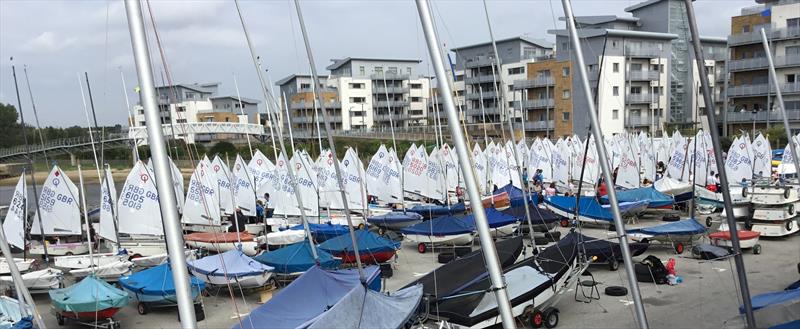 Volvo Gill Optimist Late Summer Championship launching photo copyright IOCA UK taken at Poole Yacht Club and featuring the Optimist class