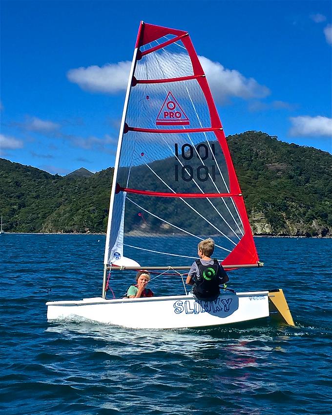 O-Pro is easily sailed two-up photo copyright Mattie Mason taken at  and featuring the Optimist class