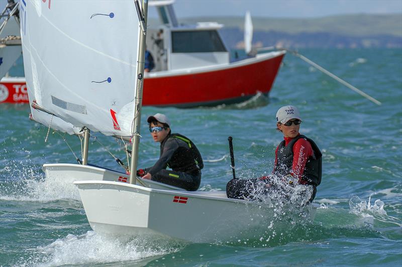 Daniel Links (AUS) - Royal Prince Alfred YC- Day 6 - 2019 Toyota New Zealand Optimist National Championships, Murrays Bay, April 2019 photo copyright Richard Gladwell taken at Murrays Bay Sailing Club and featuring the Optimist class