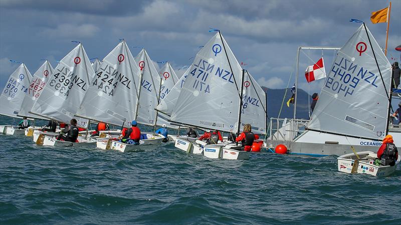 Silver fleet start - Day 6 - 2019 Toyota New Zealand Optimist National Championships, Murrays Bay, April 2019 - photo © Richard Gladwell