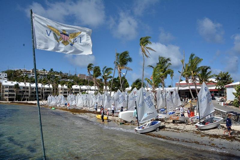 Over 100 junior sailors from several nations participated in the 2018 International Optimist Regatta in St. Thomas photo copyright Dean Barnes taken at St. Thomas Yacht Club and featuring the Optimist class