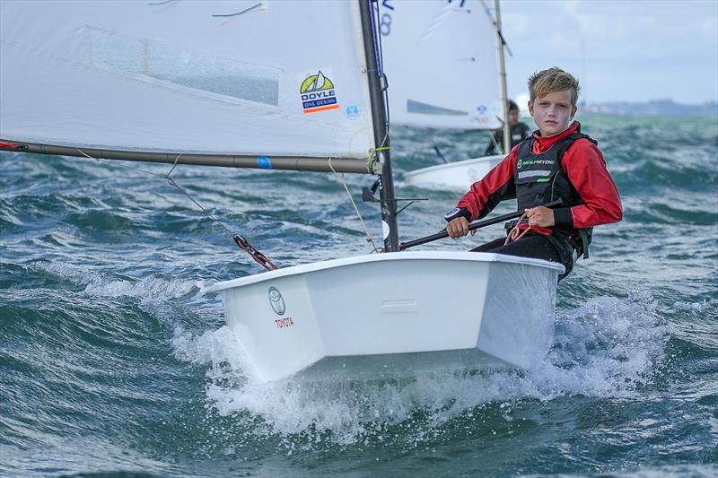 Toyota National Optimist Championships, Murrays Bay SC, April 2019 photo copyright Richard Gladwell taken at Murrays Bay Sailing Club and featuring the Optimist class