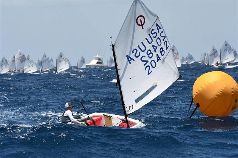 The USA's Griggs Diemar, winner of the 27th International Optimist Regatta, presented by EMS Virgin Islands. - photo © Dean Barnes