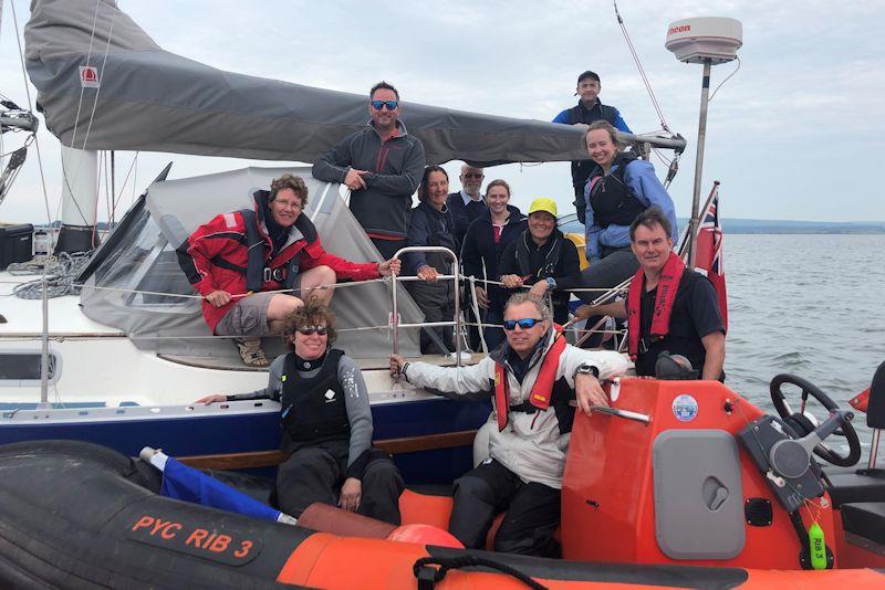 PRO Andrew Hartley and his race team in the IOCA Southern Area Championships at Parkstone photo copyright James Hartley taken at Parkstone Yacht Club and featuring the Optimist class