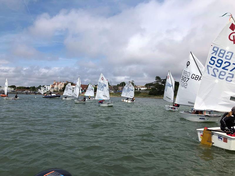 Coached Regatta fleet fun in Kipper Pond during the Optimist open meeting at Warsash - photo © Roger Cerrato