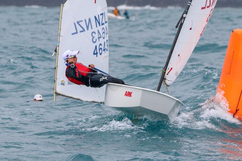 Looking up a big Tasman roller - 2019 Optimist North Island Championships - New Plymouth YC - November 2019 photo copyright Yachting New Zealand taken at  and featuring the Optimist class