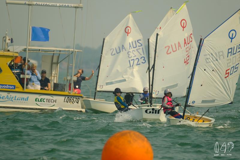 2019 Sail Brisbane - Day 1 photo copyright Mitch Pearson / Surf Sail Kite taken at Royal Queensland Yacht Squadron and featuring the Optimist class