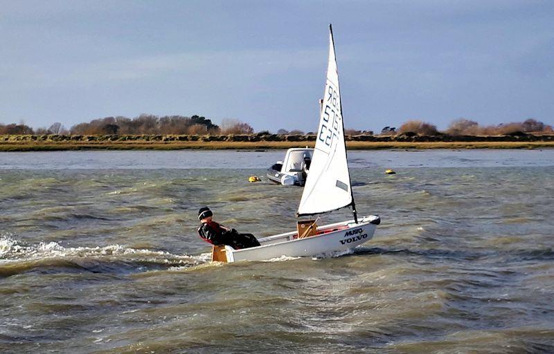 IOCA South Pre Zone Winter Training Session 3 at Bosham photo copyright Andy Kerr taken at Bosham Sailing Club and featuring the Optimist class