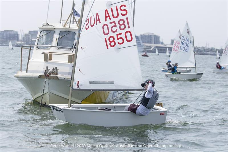 Riley Cantwell finished 20th overall - 2020 Musto Optimist Australian and Open Championship photo copyright Peter Withiel taken at Royal Yacht Club of Victoria and featuring the Optimist class