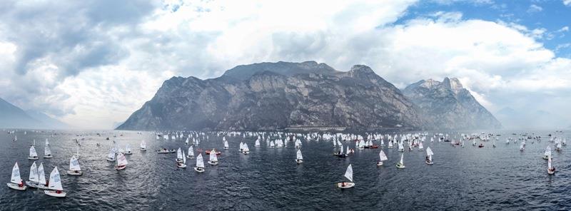 Optimist World Championship fleet photo copyright optirivaworld.it taken at Fraglia Vela Riva and featuring the Optimist class