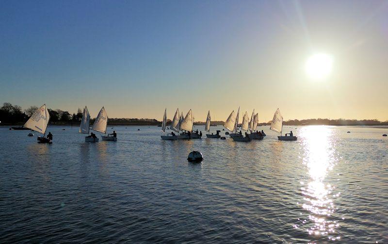 IOCA South Pre Zone Winter Training at Bosham photo copyright Chay Taylor taken at Bosham Sailing Club and featuring the Optimist class