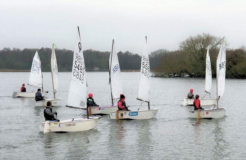 IOCA Optimist training at South Staffordshire photo copyright Debbie Smith taken at South Staffordshire Sailing Club and featuring the Optimist class