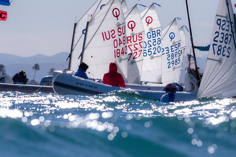 OptiOrange Valencia 2020 photo copyright Denis Razumovic taken at Real Club Nautico Valencia and featuring the Optimist class