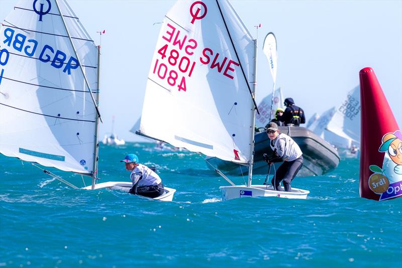 OptiOrange Valencia 2020 photo copyright Denis Razumovic taken at Real Club Nautico Valencia and featuring the Optimist class