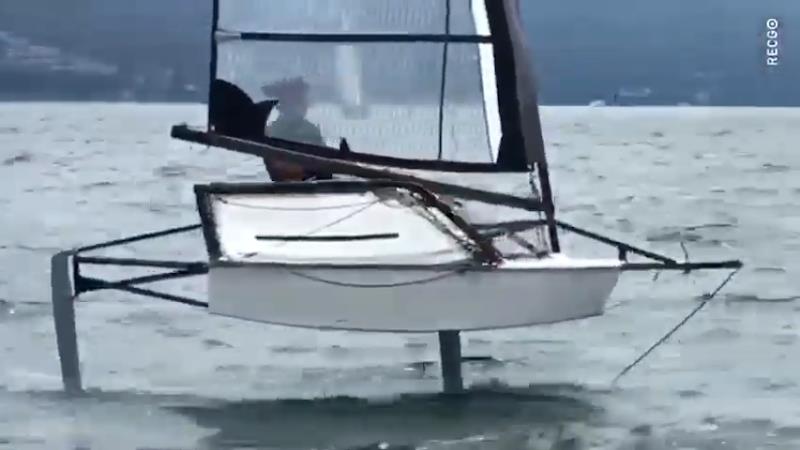 A fun project by Ferruccio De Asmundis photo copyright Foiling Week taken at Fraglia Vela Malcesine and featuring the Optimist class