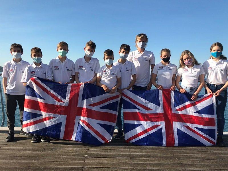 Team GBR at the 2020 Optimist European Championship photo copyright Clare Sargent taken at  and featuring the Optimist class