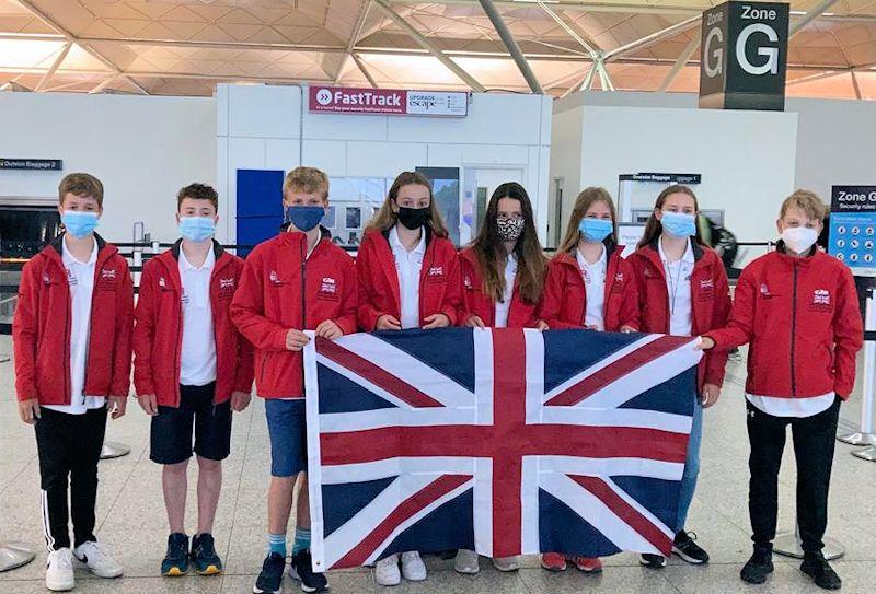 GBR sailors depart for the Optimist Youth Centenary Regatta at Lake Garda photo copyright Jo McEwen taken at Fraglia Vela Riva and featuring the Optimist class