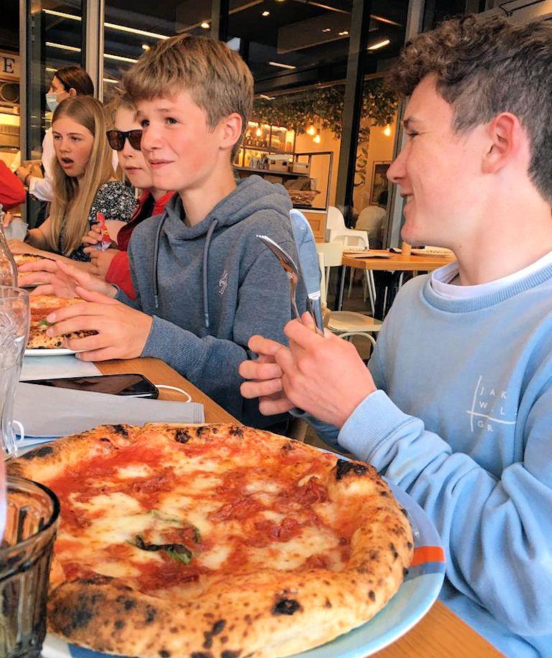 When in Italy... GBR sailors during the Optimist Youth Centenary Regatta at Lake Garda photo copyright Anette Soyer taken at Fraglia Vela Riva and featuring the Optimist class