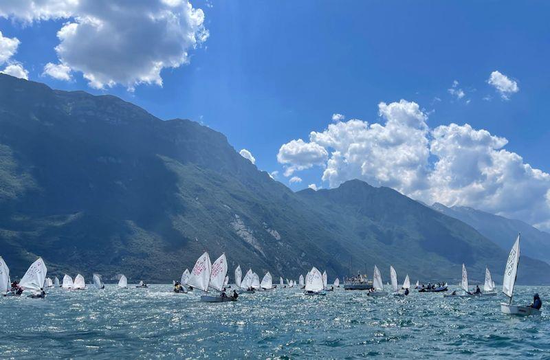 Optimist World Championship 2021 on Lake Garda photo copyright Richard Edwards taken at Fraglia Vela Riva and featuring the Optimist class