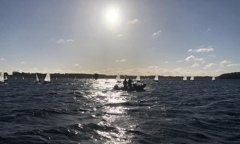 Rounding the windward mark during the Optimist Winter Championship at Rutland photo copyright Jon Smith taken at Rutland Sailing Club and featuring the Optimist class