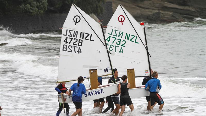 Wakatere BC - Optimist and Starling Auckland - Day 2 - February 6, 2022, photo copyright Richard Gladwell - Sail-World.com/nz taken at Wakatere Boating Club and featuring the Optimist class