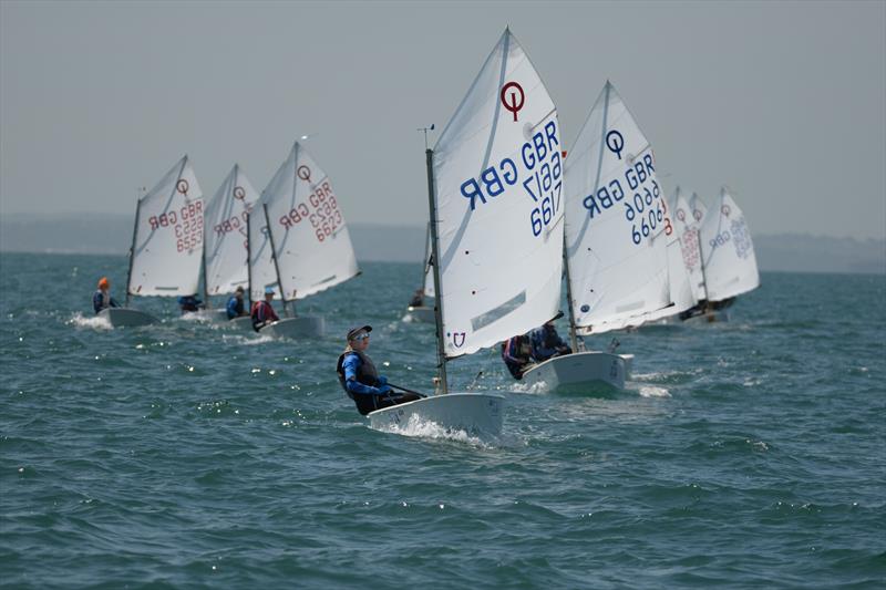 Optimist Early Summer Championships at Hayling Island photo copyright Chris Hemingway, Adam Gosling & Andy Ramus taken at Hayling Island Sailing Club and featuring the Optimist class