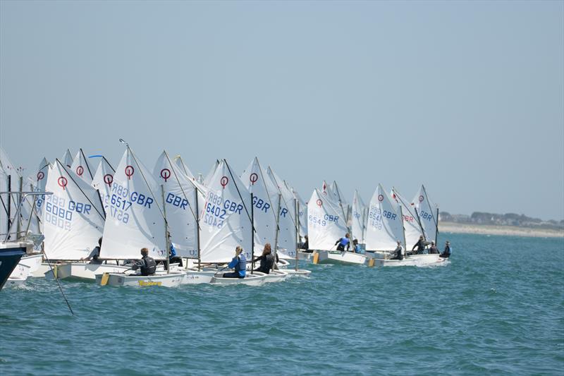 Optimist Early Summer Championships at Hayling Island photo copyright Chris Hemingway, Adam Gosling & Andy Ramus taken at Hayling Island Sailing Club and featuring the Optimist class