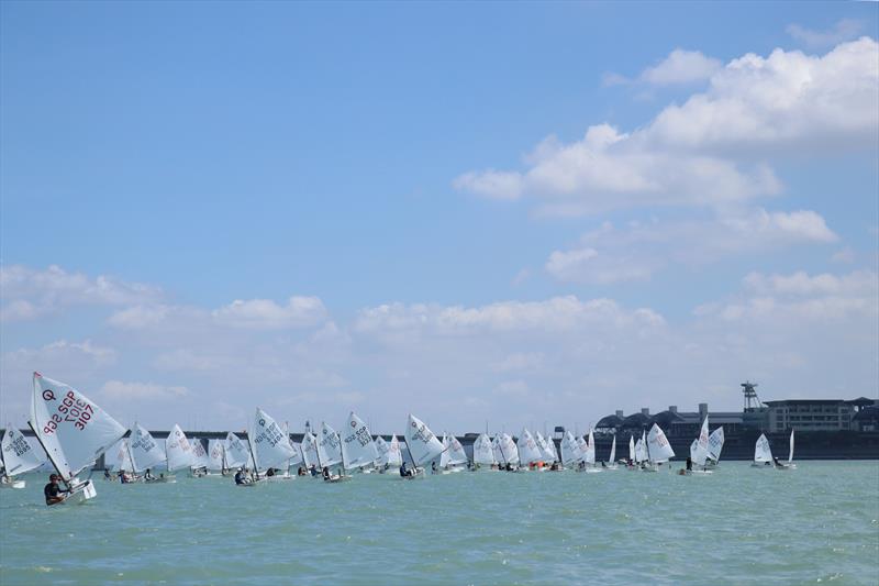Blue skies and fair winds, a great day to race - Raffles Marina Optimist Regatta 2022 - photo © Raffles Marina