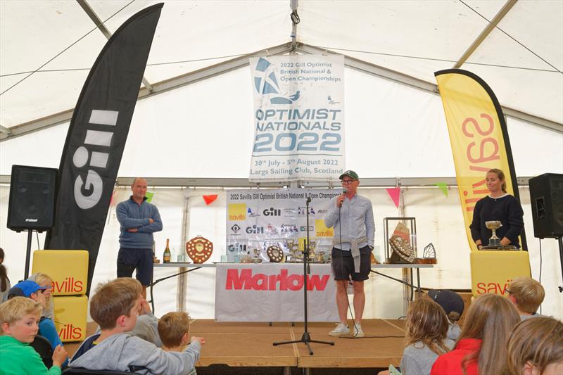 Savills Sponsor Representative - IOCA UK Optimist Nationals at Largs Sailing Club photo copyright Paul Sanwell / OPP taken at Largs Sailing Club and featuring the Optimist class