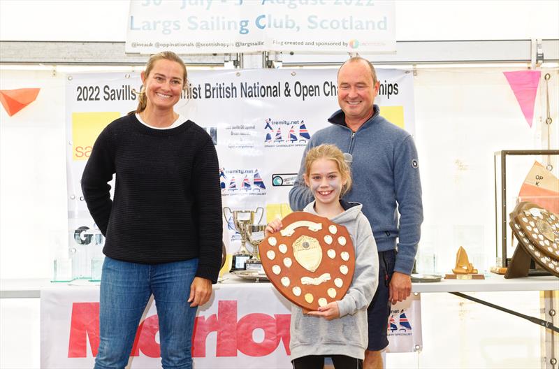 Isla Armstrong winning the Regatta Coached Fleet - IOCA UK Optimist Nationals at Largs Sailing Club photo copyright Paul Sanwell / OPP taken at Largs Sailing Club and featuring the Optimist class