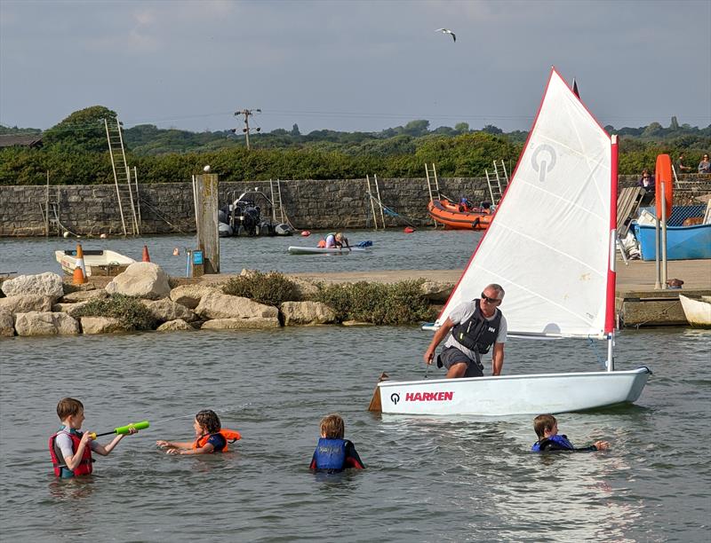 Keyhaven YC Junior & Youth Regatta 2022 photo copyright Mark Jardine taken at Keyhaven Yacht Club and featuring the Optimist class