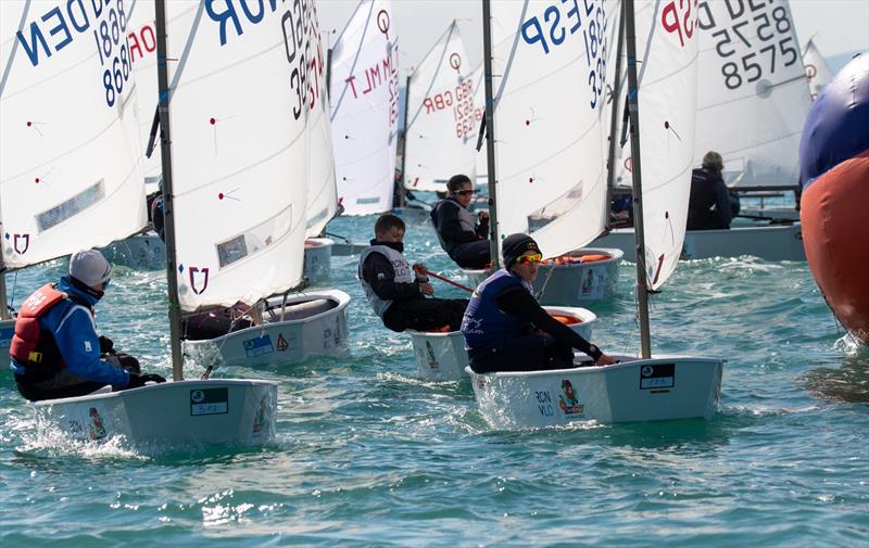OptiOrange international Optimist class regatta, day 2 photo copyright Pep Portas / RCNV taken at Real Club Nautico Valencia and featuring the Optimist class