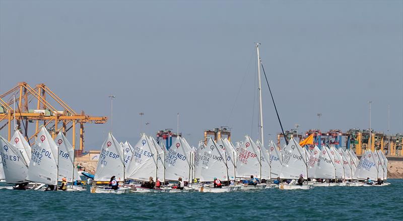 OptiOrange international Optimist class regatta, final day photo copyright Pep Portas / RCNV taken at Real Club Nautico Valencia and featuring the Optimist class