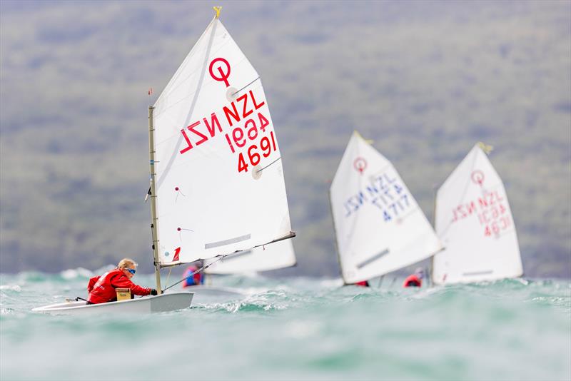 Day 3 - 2023 Toyota Optimist NZ Nationals - Wakatere BC - April 9, 2023 photo copyright Adam Mustill taken at Wakatere Boating Club and featuring the Optimist class