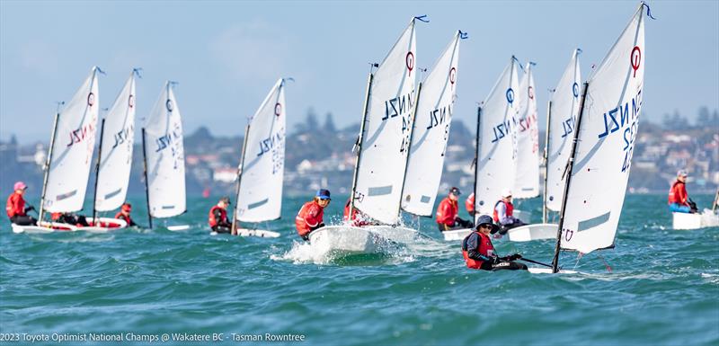 Day 3 - 2023 Toyota Optimist NZ Nationals - Wakatere BC - April 10, 2023 photo copyright Tasman Rowntree taken at Wakatere Boating Club and featuring the Optimist class