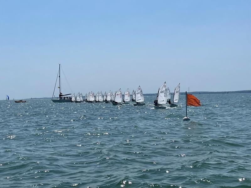 Main fleet during the 2023 Warsash SC Optimist Open - photo © Mark Greenaway