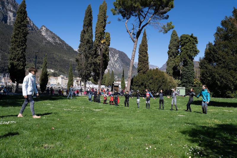 GBR Optimist sailors at the 42 degrees Lake Garda Meeting - photo © Adam Gosling