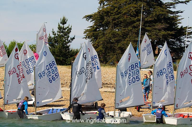 Magic Marine UK Optimist open meeting at Hayling Island - Main fleet photo copyright Ingrid Abery / www.ingridabery.com taken at Hayling Island Sailing Club and featuring the Optimist class