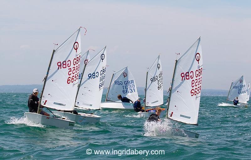 Magic Marine UK Optimist open meeting at Hayling Island - Main fleet photo copyright Ingrid Abery / www.ingridabery.com taken at Hayling Island Sailing Club and featuring the Optimist class