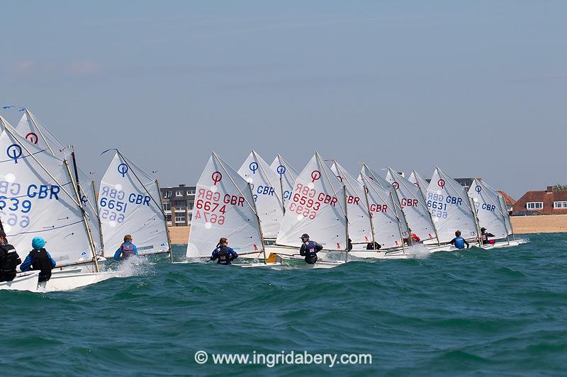 Magic Marine UK Optimist open meeting at Hayling Island - Main fleet photo copyright Ingrid Abery / www.ingridabery.com taken at Hayling Island Sailing Club and featuring the Optimist class
