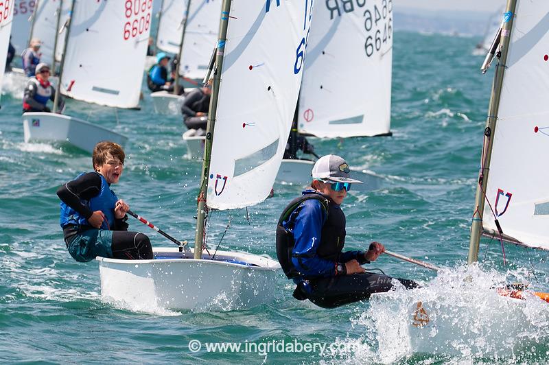 Magic Marine UK Optimist open meeting at Hayling Island - Main fleet photo copyright Ingrid Abery / www.ingridabery.com taken at Hayling Island Sailing Club and featuring the Optimist class